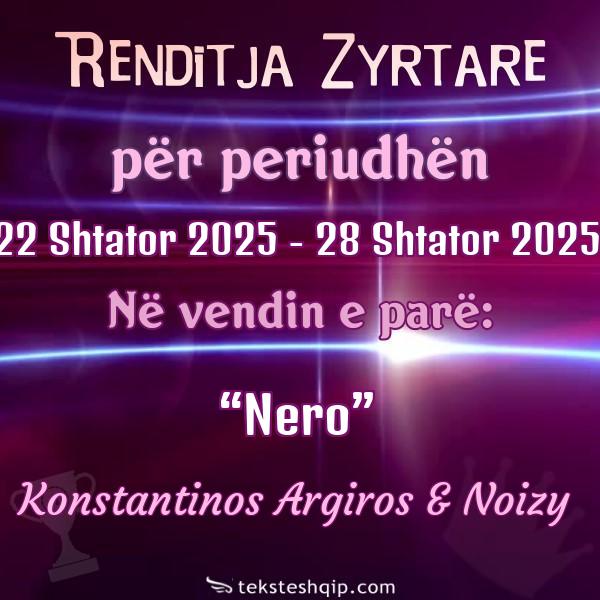 Top 100 22 Shtator 2025 - 28 Shtator 2025