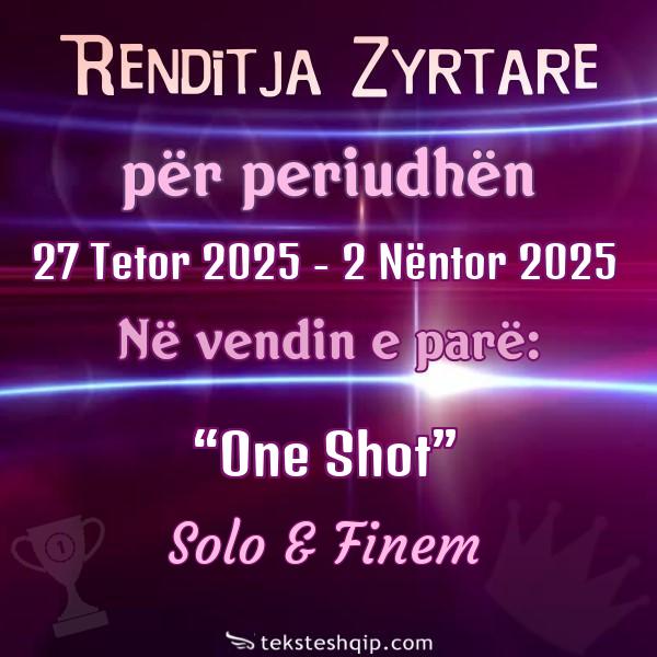 Top 100 27 Tetor 2025 - 2 Nëntor 2025
