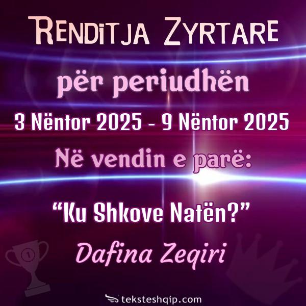 Top 100 3 Nëntor 2025 - 9 Nëntor 2025