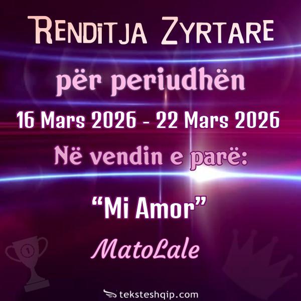 Top 100 16 Mars 2026 - 22 Mars 2026