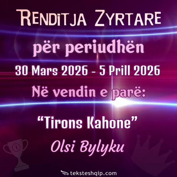 Top 100 30 Mars 2026 - 5 Prill 2026