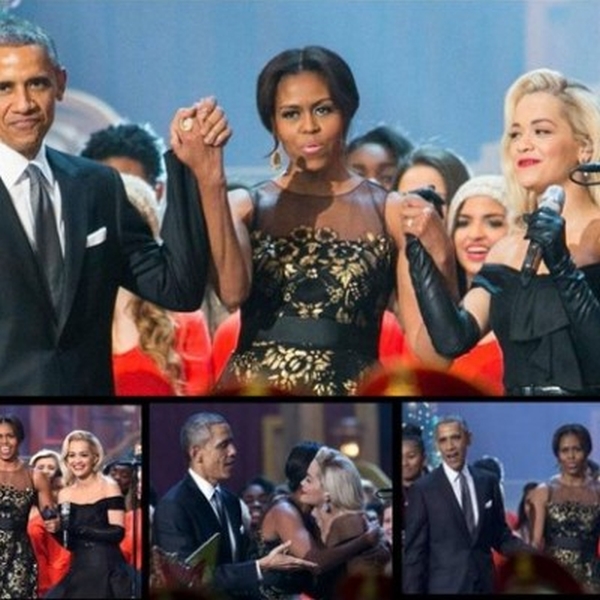 Rita Ora Këndon Për Familjen Obama